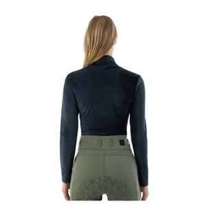 Maglione a collo alto in velluto donna BR Equitation Fayah image-1