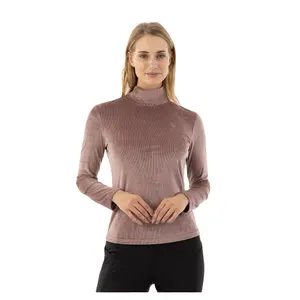 Maglione a collo alto in velluto donna BR Equitation Fayah image-0
