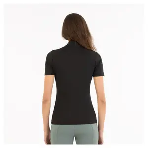 Camisa feminina de equitação com meio zíper BR Equitation Ida image-1