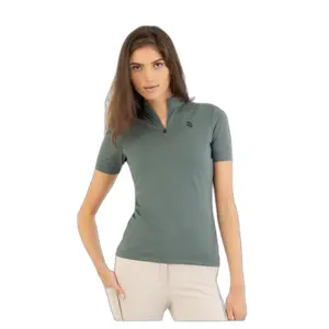 Camisa feminina de equitação com meio zíper BR Equitation Ida image-0