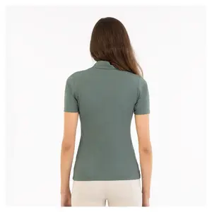 Camisa feminina de equitação com meio zíper BR Equitation Ida image-1