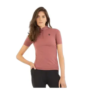 Camisa feminina de equitação com meio zíper BR Equitation Ida image-0