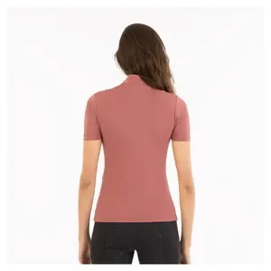 Camisa feminina de equitação com meio zíper BR Equitation Ida image-1