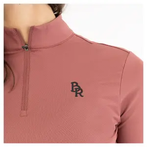 Camisa feminina de equitação com meio zíper BR Equitation Ida image-2