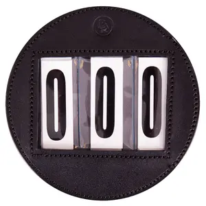 Round leather riding number holder BR Equitation image-0