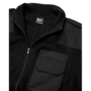 Zipped knit cardigan Brandit BW image-1