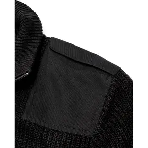 Zipped knit cardigan Brandit BW image-2