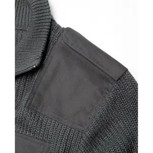 Zipped knit cardigan Brandit BW image-3