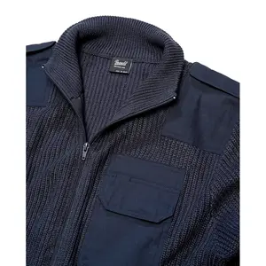 Zipped knit cardigan Brandit BW image-1