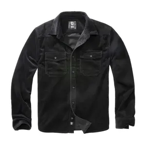 Chemise classique manches longues en velours Brandit image-0