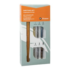 Skrivesæt med spidsholder og 6 skrivespidser Brause