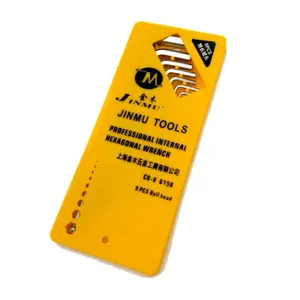 Set van 9 inbussleutels met kogelkop Brazoline image-1