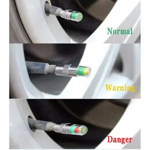 Paire de bouchons de valve moto indicateur de pression Brazoline image-1