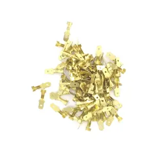 Set van 100 platte vrouwelijke connectoren van messing Brazoline image-0