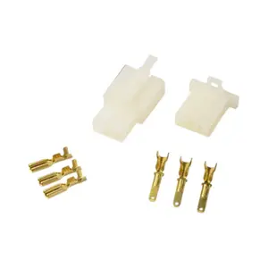 Connecteur 3 cosses broche male et femele plastique Brazoline image-0