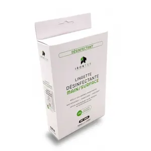 Caja de 20 toallitas limpiadoras hidroalcohólicas Brazoline Irontek image-0