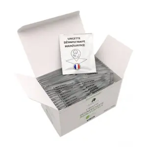 Box of 40 hydroalcoholic cleansing wipes Brazoline Irontek image-0
