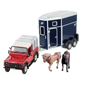 Car games - land rover with horse trailer Britains Farm Toys image-0