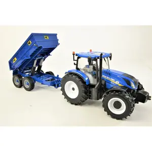Jogos de carros - new holland t6 + nc trailer Britains Farm Toys image-1