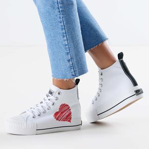 Damskie płócienne buty sportowe z nadrukiem i haftem British Knights Kaya Mid image-2