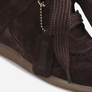 High-top sneakers with decorative studs, premium suede and leather for women Bronx Jae-yy image-4