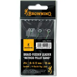 Lot of 3 pieces of leaders court Browning Braid Feeder Leader Method Pellet Band image-1