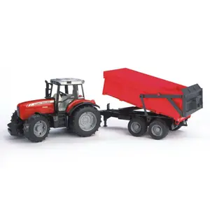 Jogos de carros - massey fergusson7480 com reboque basculante Bruder