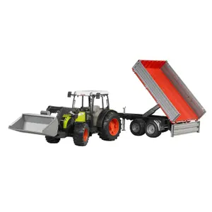 Car sets with front loader and tipping trailer Bruder Claas Nectis 267 F image-0