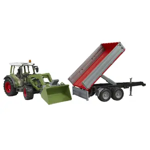 Car sets - vario 211 with loader and tilt trailer Bruder Fendt image-0