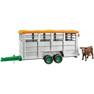 Cattle trailer with cow Bruder image-0