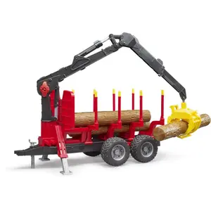 Forestry trailer + Pliers loading arm, 4 trunks Bruder image-0
