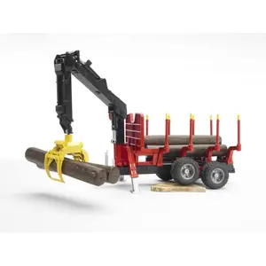 Forestry trailer + Pliers loading arm, 4 trunks Bruder image-2