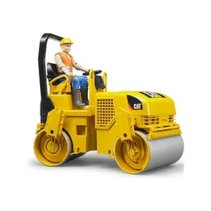 Car games with asphalt roller Bruder CAT image-2