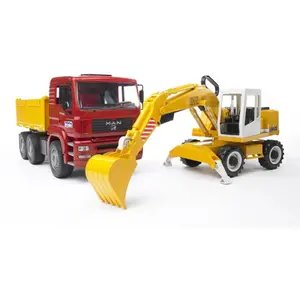Giochi di auto - camion da costruzione tga e scavatrice liebherr Bruder