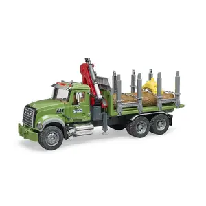 Auto Spiele - Forstwagen mit Lader und 3 Stämmen Bruder Mack image-4