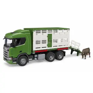 Jeux de voiture - Scania Super 560R transport de bétail Bruder