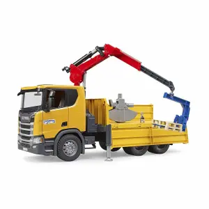 Jeux de voiture - Scania Super 560R camion de chantier avec accessoires Bruder