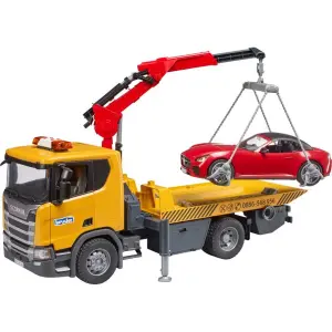 Auto spelletjes - scania super 560r met roadster Bruder image-3