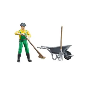 Figurine - Farmer with accessories Bruder image-0