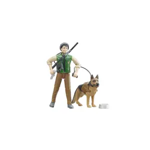 Forestry figurine with dog and equipment Bruder image-0
