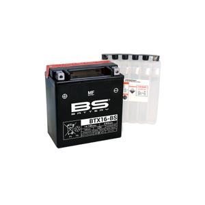 Fabriksaktiveret motorcykelbatteri BS Battery BTX16 image-1