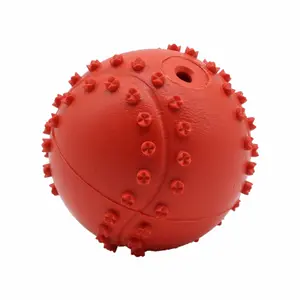 Hundespielzeug Baseball aus Gummi mit Squeaker BUBU Pets image-0
