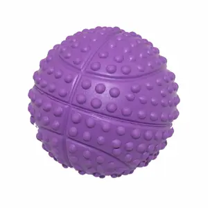 Hundespielzeug Basketball aus Gummi mit Squeaker BUBU Pets image-0