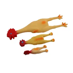 Juguete de látex con forma de pollo para perros BUBU Pets image-3