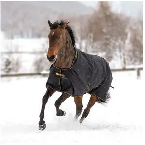 Hästtäcke för utomhusbruk med nackskydd Bucas Irish Turnout 150 75" 140 g image-1