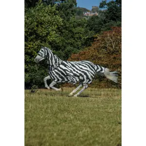 Κάλυμμα για άλογο με κάλυμμα λαιμού Bucas Buzz-Off Zebra image-2