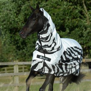 Wodoodporna derka dla koni Bucas Rain Zebra image-1