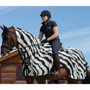 Fly Blanket Bucas Buzz-Off Riding Zebra image-0
