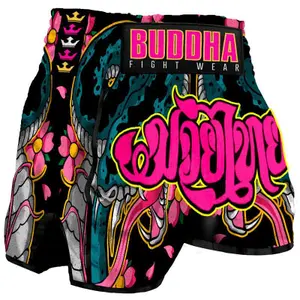 Short de boxe Thaï Buddha Fight Wear Retro Cobra image-0