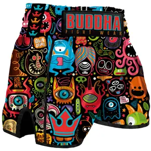 Pantalón corto Muay Thai Buddha Fight Wear Retro Bug image-0